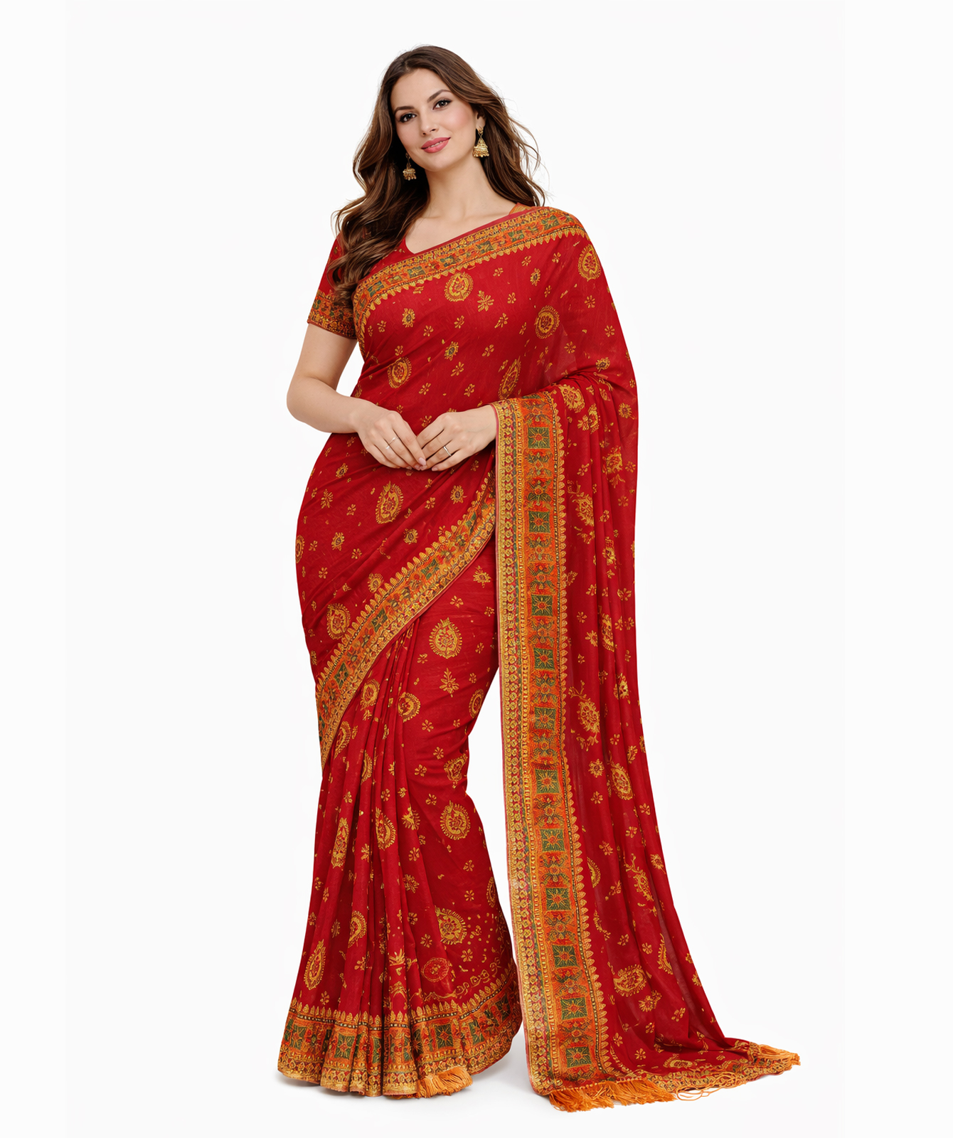 Traditional Red Saree